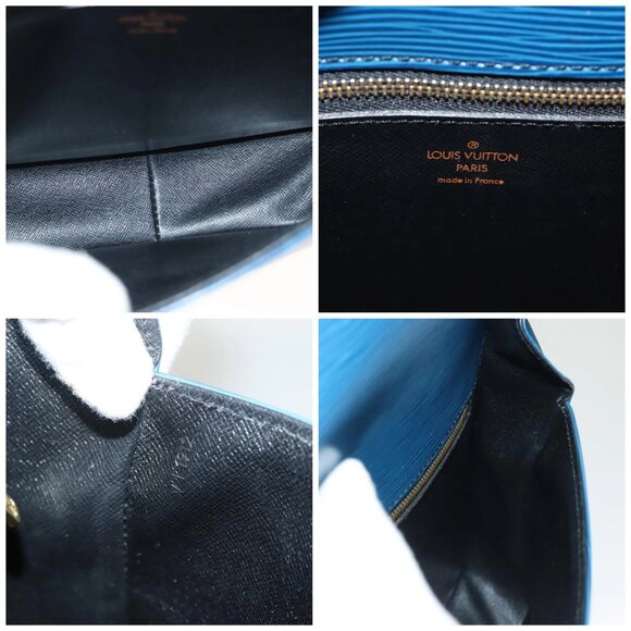 LOUIS VUITTON Epi Saint Cloud GM Shoulder Bag Toledo Blue M52195 LV Auth 128324 - Picture 15 of 16